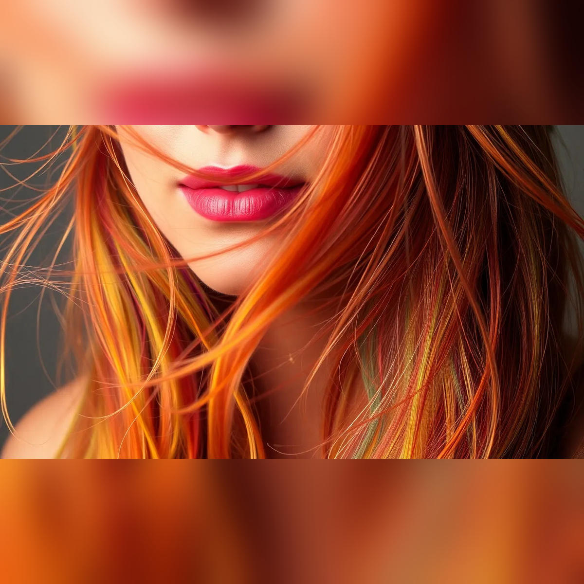 AI image of woman with orange hair