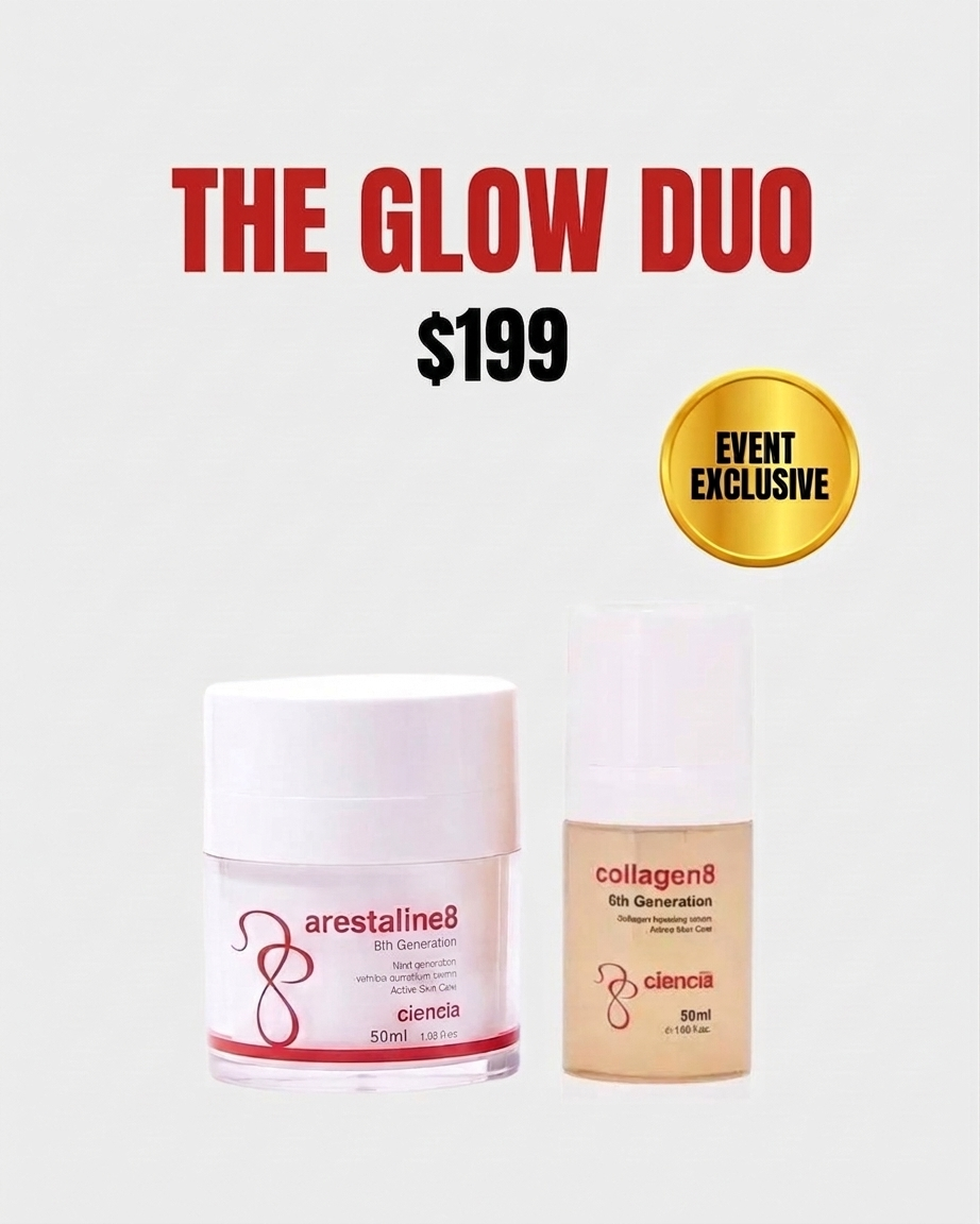 The Glow Duo | Ciencia - Collagen8 + Arestaline8 - $199 Event Exclusive